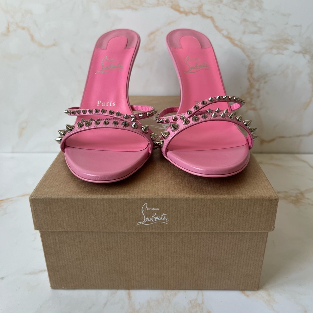 Christian Louboutin Pink Spiked Women's Sandals